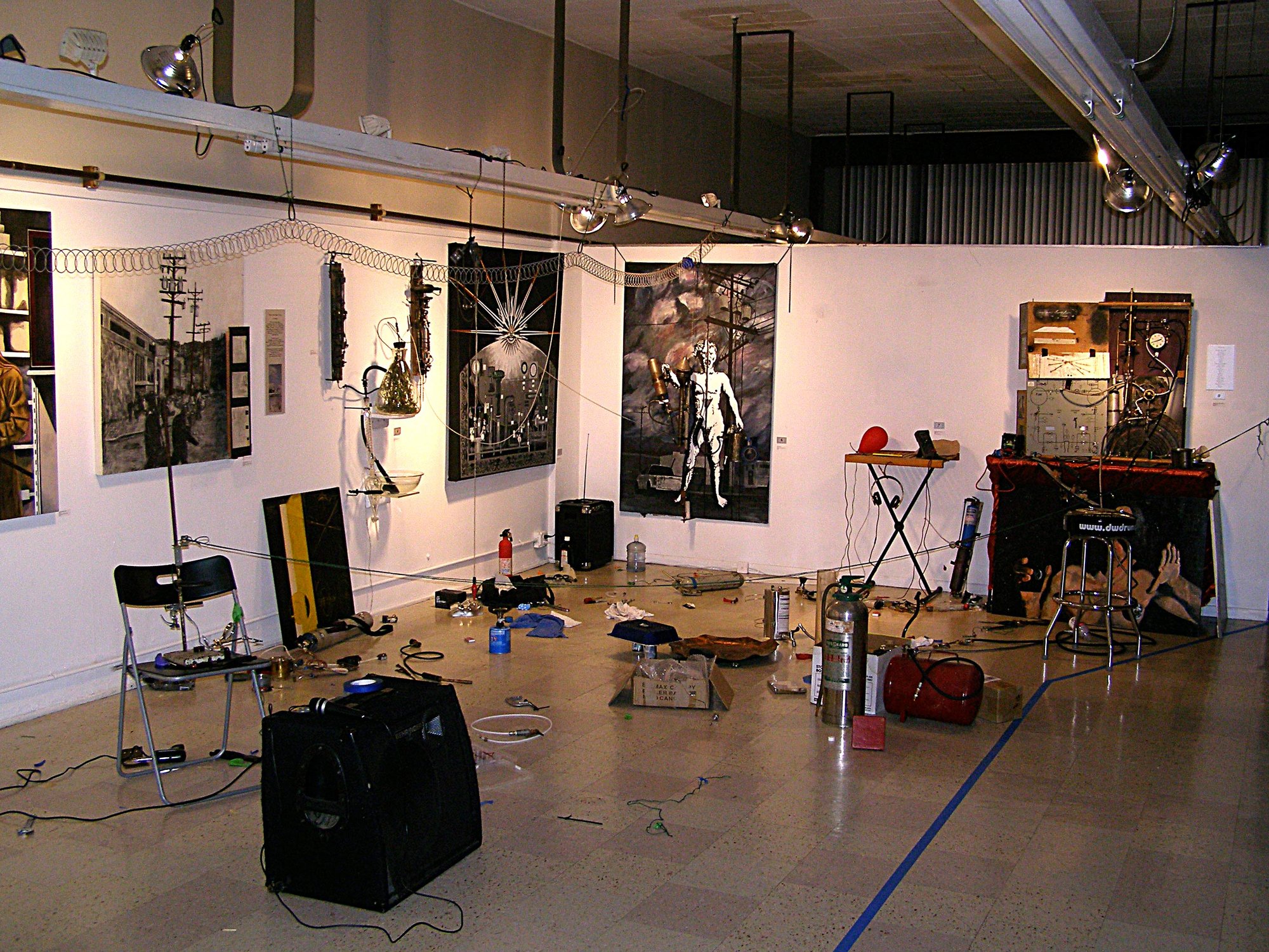 15 Cubic Years art show Performance Setup